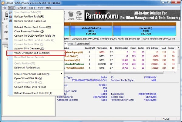 Использование программы Partition Guru