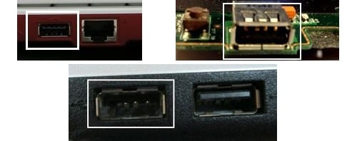 Uszkodzone porty USB Повреждённые USB порты