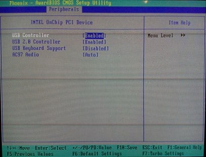 Sprawdzamy wykorzystanie USB w BIOS-ie Проверяем задействование USB в биосе
