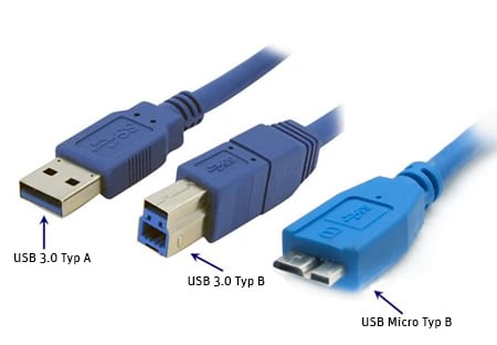 Typy USB 3.0 Типы USB 3.0