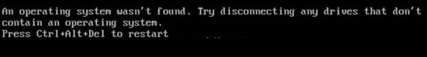 System operacyjny nie został znaleziony An operating system wasn't found