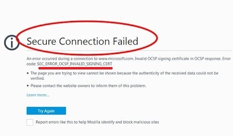 Błąd przeglądarki sec_error_ocsp_invalid_signing_cert Ошибка в браузере sec_error_ocsp_invalid_signing_cert