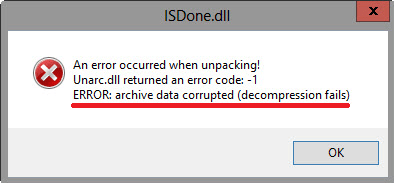 BŁĄD: zarchiwizowane dane archiwalne (nieudana dekompresja) Ошибка ERROR: archive data corrupted (decompression fails)
