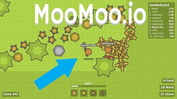 Poznaj grę Moomoo.io Знакомимся с игрой Moomoo.io