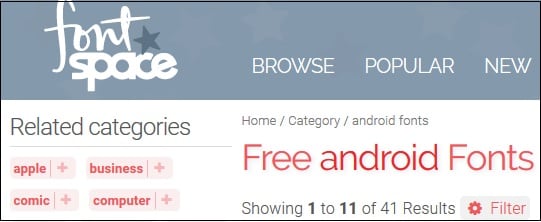 Resource Font Space oferuje wybór kilkudziesięciu różnych czcionek. Ресурс Font Space предложит вам выбор из нескольких десятков различных шрифтов