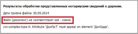 Ошибка 0300300001 при предоставлении нотариальной отчётности